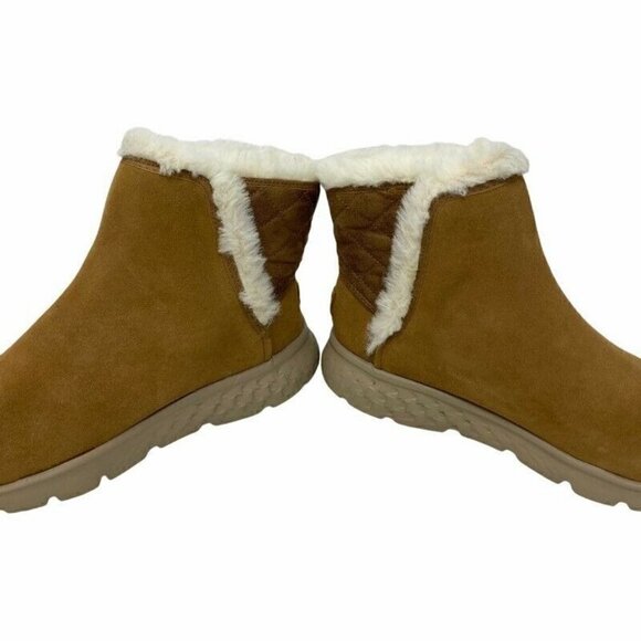 Skechers 400 Cozies Winter Boots Brown Leather 6 - Picture 2 of 11